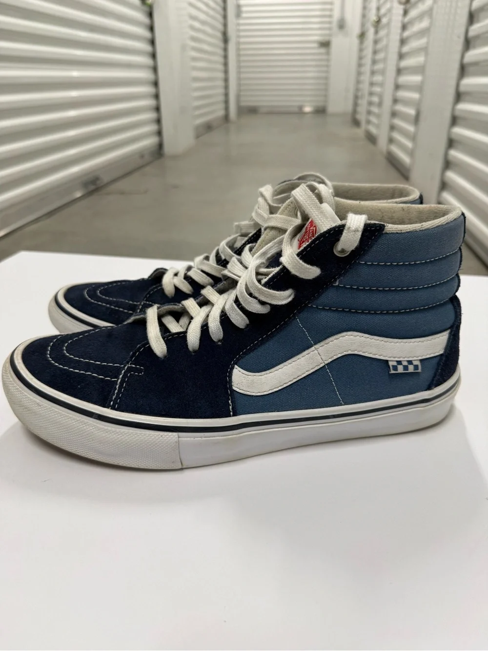 Vans Navy and Blue Sk8-Hi Sneakers